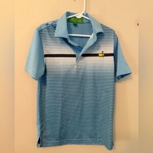 Masters Blue Striped Polo Shirt